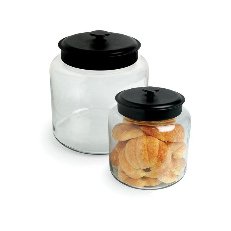 Anchor Hocking Montana 1.5 Gallon Glass Jar with Lid, Black