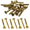 M3 x 25mm Brass Wood Slotted Screws Round Raised Head