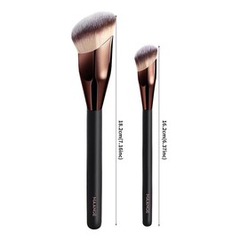 MAANGE Professional Facial Brush Set, 2 Counts Foundation Brush & Concealer Brush, Makeup Tools with Soft Fiber for Easy Carrying, Brush for Travel