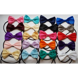 Kids Boys Pre-Tied Satin Bow Tie Plain Adjustable Classic Baby Toddler Birthday Photo Bow Tie For Wedding Party Adjustable Formal Bow Tie Elastic Band Tie (Lilac)