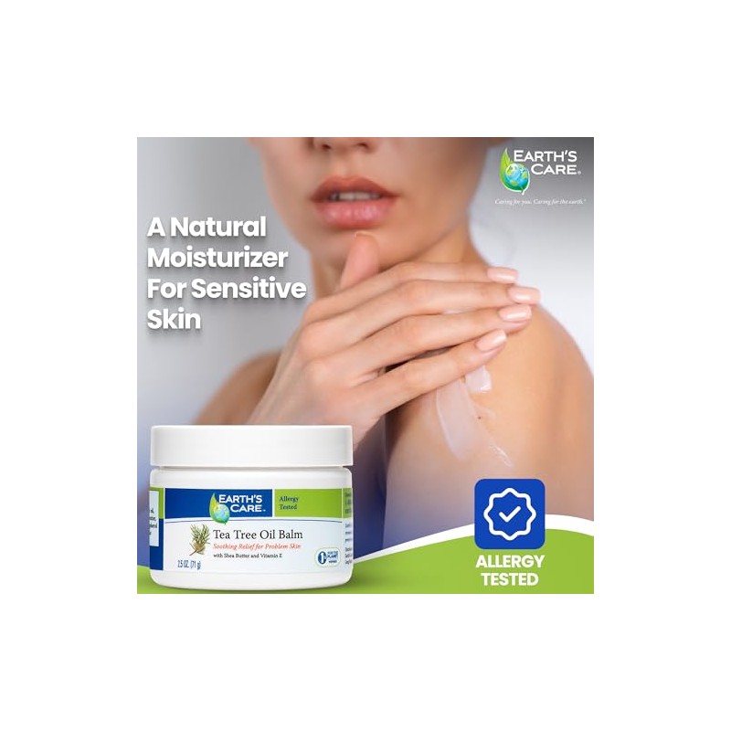 Tea Tree Oil Balm 100% Natural, 2.5 OZ by Earth's