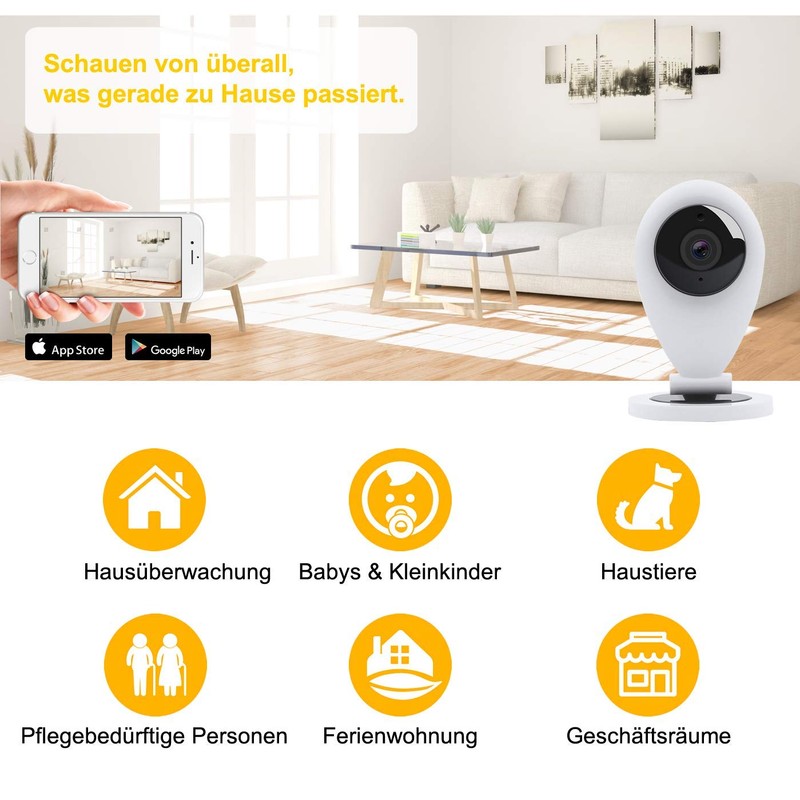 HiKam S6 Surveillance Camera with Personal Detection | Alexa Compatible