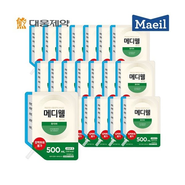 Mediwell RTH fiber 500ml 20 packs/1 box including infusion set, none / 메디웰 RTH 화이바 500ml 20팩/1박스 주입세트포함, 없음