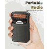 PRUNUS Portable Radio AM FM with Rechargeable Battery, Earphone Jack,
