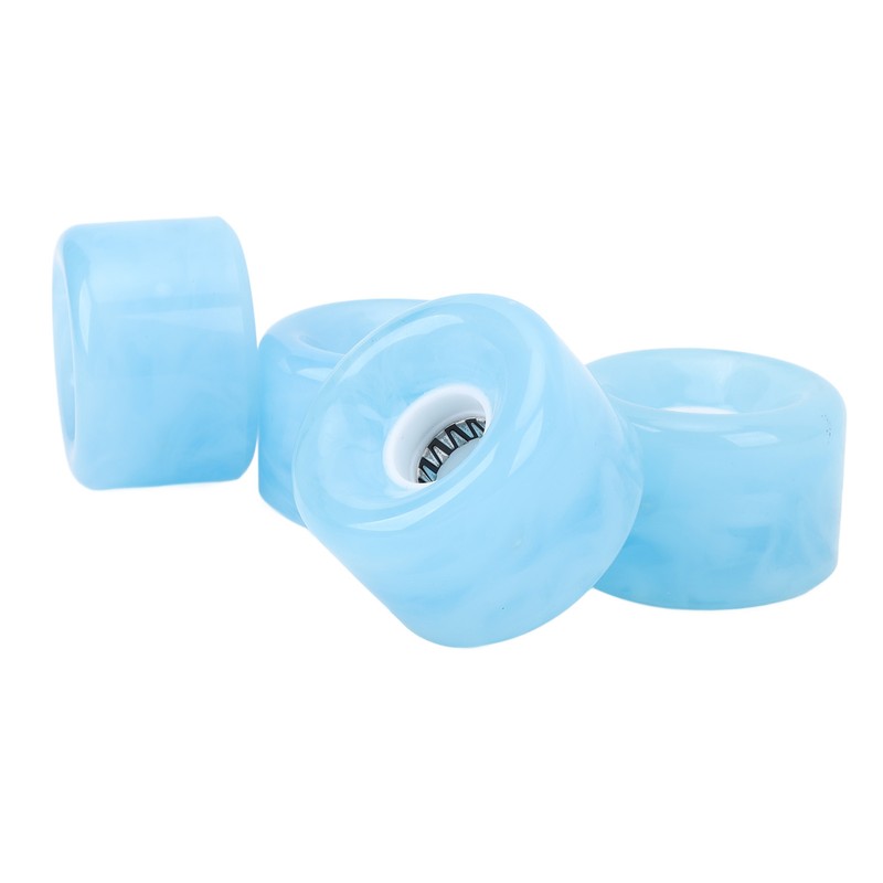 4Pcs Skateboard Wheel Set Replacement 78A Hardness PU Translucent Flashing