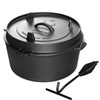 EDGING CASTING Pre-Seasoned Cast Iron Camping Dutch Ovens, Outdoor Camping