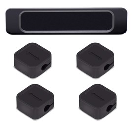OYE 4 Pieces Magnetic Cable Holder Clips, Cable Clips Management Cord Organizer for Max.5mm Wires Desk Top Wall Cord USB Cable Power Wire Mose Cable, Black (Fits Max.4mm)