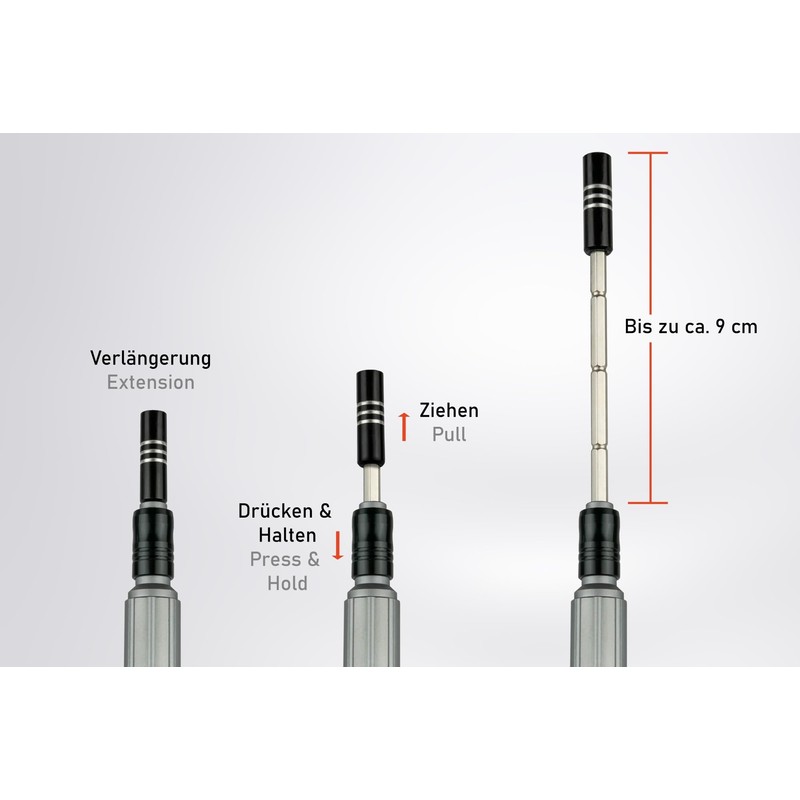 kabelmeister® Precision Screwdriver Set 150 Pieces Including 117x C4 Bits