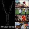 KeyUnity KA22BK Titanium EDC Outdoor Emergency Whistle Key Chain Necklace
