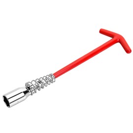 Jetech 13/16 Inch (21mm) Spark Plug Socket Wrench - T-Handle Design with 360-Degree Rotating T Bar, Heat-Treated Cr-V Alloy Steel - Remover & Installer Tool