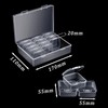 Storage Box with Lid, Small, Plastic Clear Box with Hinged