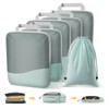 Compression Packing Cube Set with Compression 6-Piece Suitcase Organiser Travel