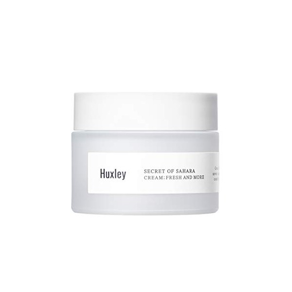 Huxley Secret of Sahara Cream Fresh and More 1.69 fl oz | Korean Face Cream | Light Gel-Like Cream to Nourish Face and Hydrate Skin