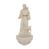 Corbase Religious Resin St. Francis with Doves Holy Water Font,