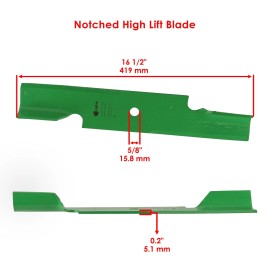 Caltric 481710 48110 481706 48184 482461 482877 Deck High Lift Blade For Scag