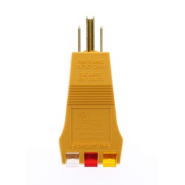 IDEAL Electrical 61-051 E-Z Check Plus GFCI Receptacle Circuit Tester, Heavy Duty, Yellow