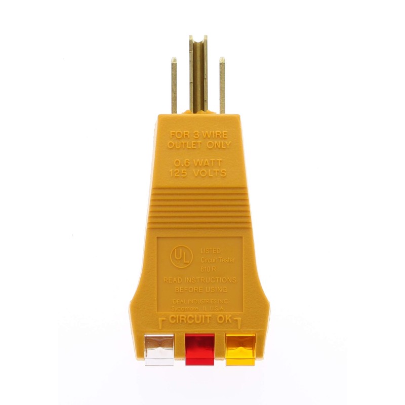 IDEAL Electrical 61-051 E-Z Check Plus GFCI Receptacle Circuit Tester,