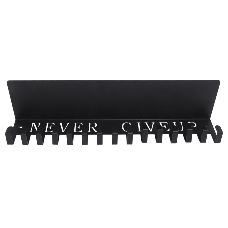 Medal Display Hanger Never Give Up Sturdy Shelf with Hooks