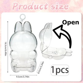 Protective Case for Doll, Acrylic Display Case with Dustproof Cover and Keychain, Miniature Display Case for Monsters Accessories, Transparent Mini Box for Protection and Showcase(No Doll)