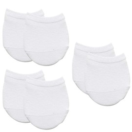 SUNTRADE Toe Topper Socks, Liner Socks Breathable, Colorful Half Socks for Women, 3 Pairs (White)