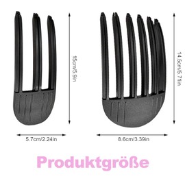 Volume Hair Clips, Volume Hair Clips, Volume Clip for Hairline, Volume Clips Hair, Hair Roots Lifting Clips for Fluffy Bangs and High Crown Hairstyle (Black, Pack of 2)