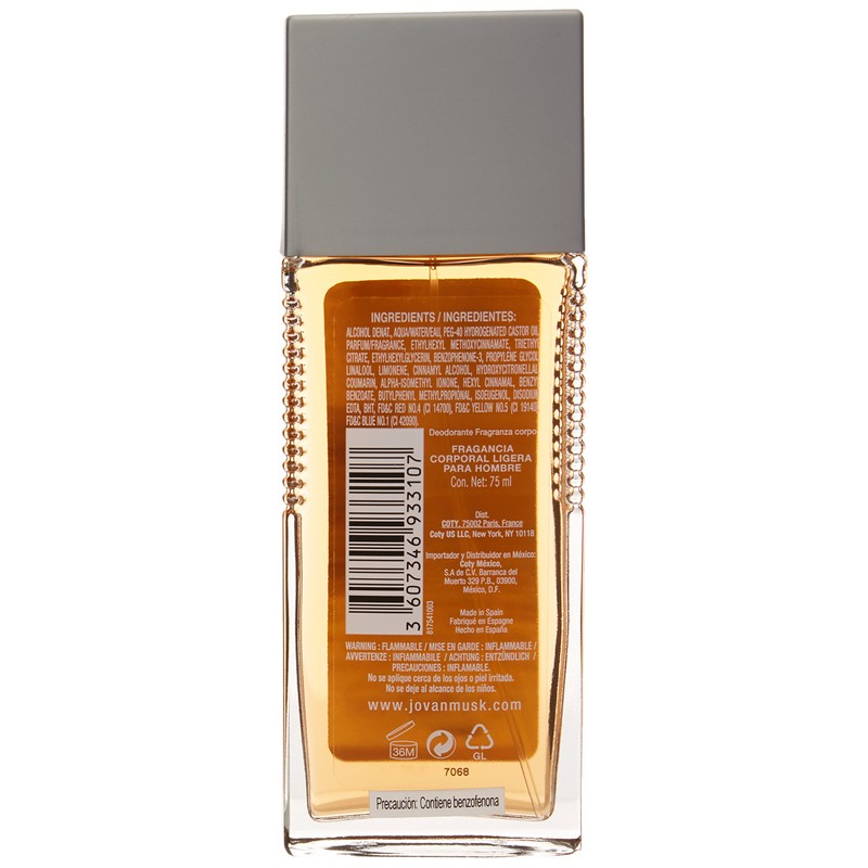 Jovan Musk by Jovan Body Spray 2.5 oz for Men