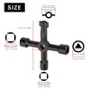 Meter Box Key Gas Key, 1 Piece, 4-Way Multi-Functional Utilities