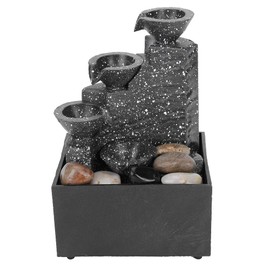BYERZ Desktop Water Fountain, Peaceful Tabletop Fountain Fashionable Ornamental for Living Room for Indoor Home Office Table Decoration
