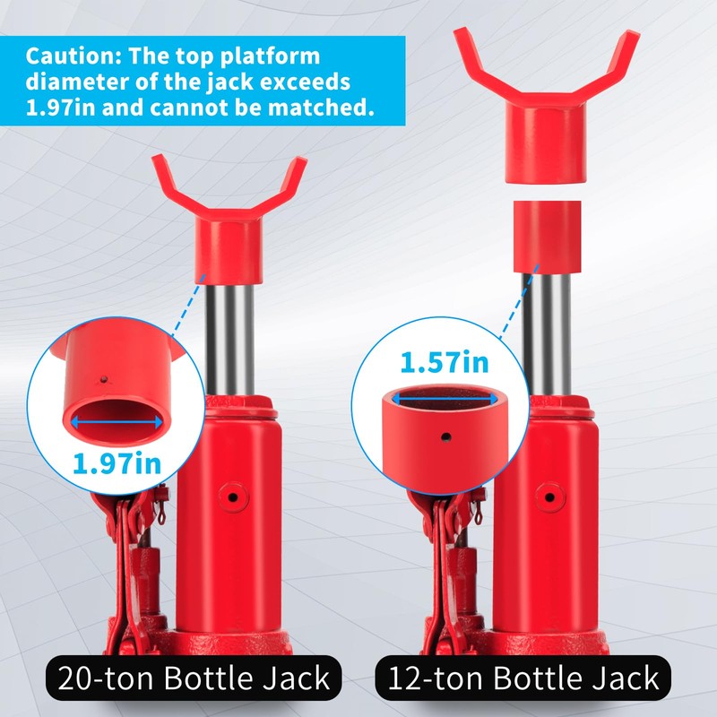 2-in-1 Bottle Jack Adapter for 12 ton/ 20 ton -