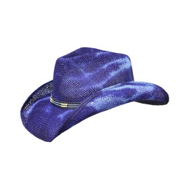 PETER GRIMM BERALI BLUE WESTERN DRIFTER FINE BEAD TRIM HAT