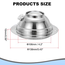 PATIKIL 4 Inch Adjustable Air Vent Stainless Steel Round Soffit Vent Air Ventilation Outlet Hood Ducting Hose Wall Ceiling Cover for Bathroom Kitchen Office