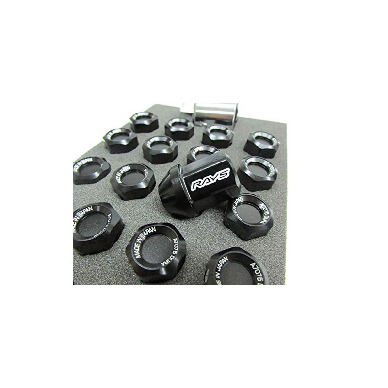 RAYS 74020001116BK Duralumin Lock & Nut Set L32 for 4H