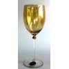 Cristalleria F.lli Fumo ITALY Amber Gold Wine Glass hand made