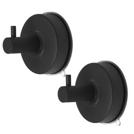 SVG HOME- Wall Hooks | 2 pcs Suction Cup Hooks Removable, Stainless Steel 304, for Most Household Walls | Shower Hooks Suction Cup | Towel Hooks for Bathrooms | Door Hanger Hook | Wall Hook (Black)