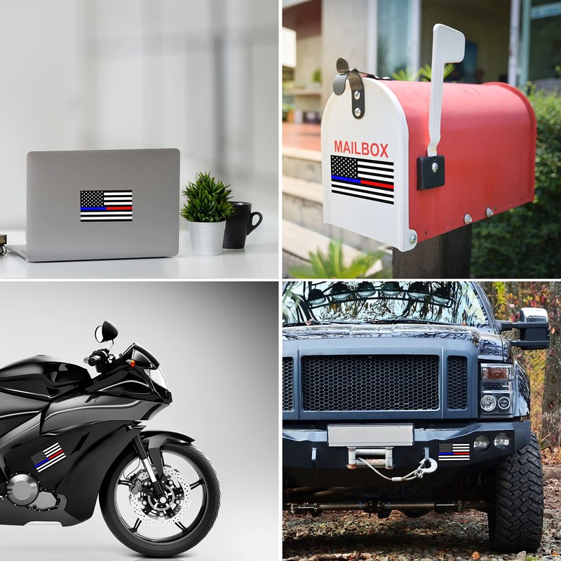 2PC Reflective Red and Blue Line Magnet for Car Truck