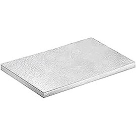 dekora - Base per Torte Rettangolare 30x25 cm | Vassoio Argento Riutilizzabile per Pasticceria | Supporto Rigido per Dolci | Decorazioni Torte Professionali