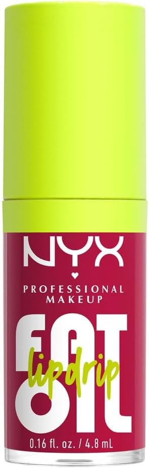 NYX PROFESSIONAL MAKEUP Fat Oil Lip Drip Gloss Tono Scrollin, 4.8ml - Brillo labial efecto jugoso hasta por 12H, infusionado con aceite de aguacate,