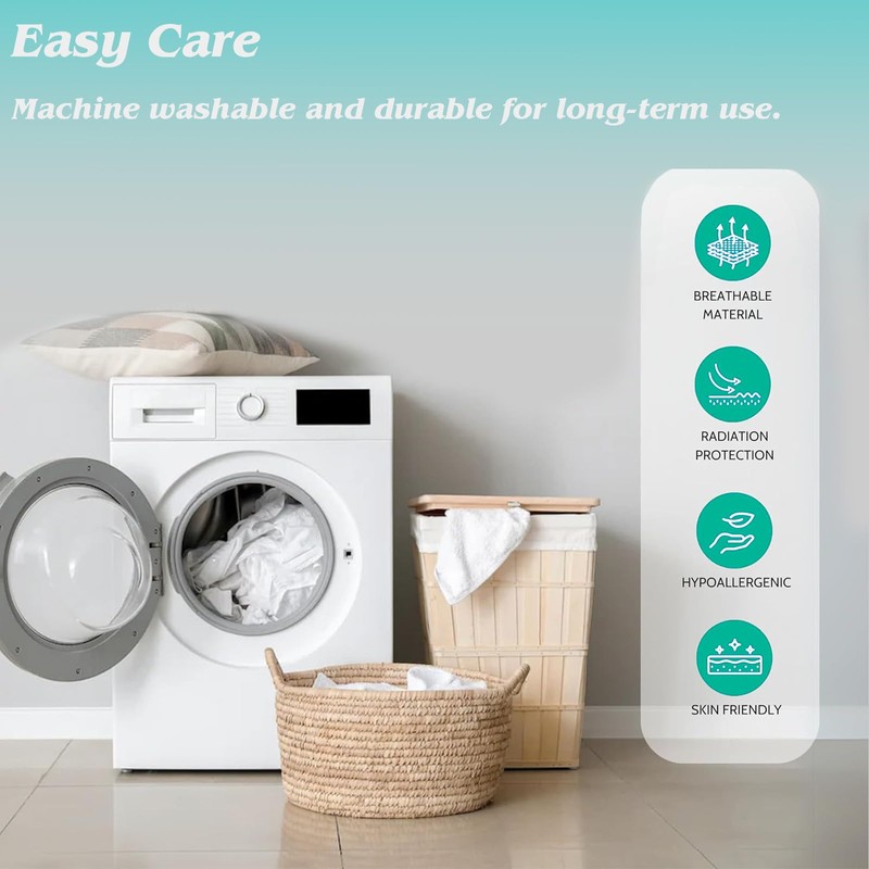 SYLAYRI Grounding Fitted Sheet Improve Sleep 10% Silver + 90%