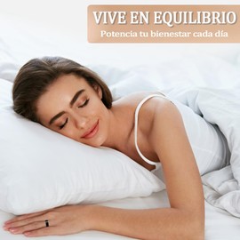 Anillo Magnético para Mujer y Hombre, 2 Anillos de Calmi Mgnetic de Acero Inoxidable, Ajustable, Joyería Magnética Unisex para Relajación, Alivia la Ansiedad y Mejora el Sueño (Dorado y Oro Rosa)
