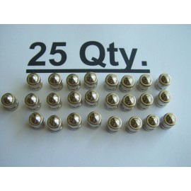 Schrader Automotive ( Schrader Bridgeport ) (25) BRASS Metal Chrome Plated Tire Wheel Air Valve Caps for Auto Car Bike Truck