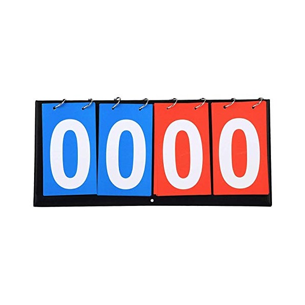 LIUSM 4-Digital Portable Table Top Scoreboard Flipper, Multi Sports Score