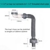 Bathtub Shower Drain Pipe,Low Profile 1 1/2 P Trap,Flexible Tub