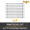 fuxton Set of 10 elastic straps with hooks on both