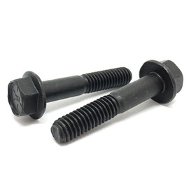 (100 Pieces) 1/4-20x1-1/4" Grade 8 Hex Flange Bolts Screws UNC Coarse Partial Threads Phos & Oil