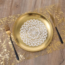 AOZUO 6PCS White Vintage Crochet Doilies, 6 Inch Round Lace Placemats Doilies Handmade Coasters Rustic Table Doilies Decors for Tables Kitchen Dining Room Party Wedding Birthday Dressers Vase()
