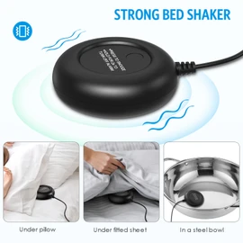 AMIR Loud Alarm Clock for Heavy Sleepers Adults, Dual Alarms Clock with Bed Shaker, Plug in Digital Clock for Adjustable Volume, 5-Level Screen Brightness, Snooze, for Hearing-impaired Deaf