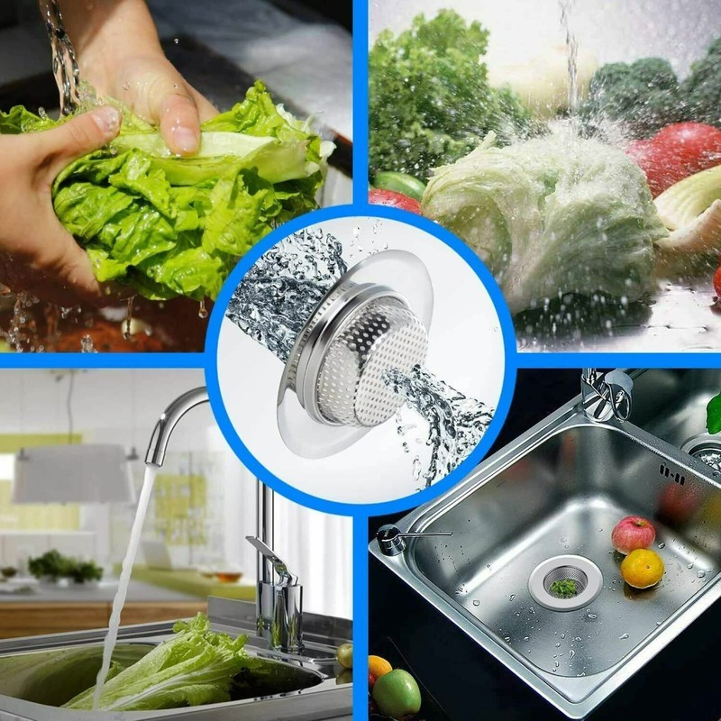 2Pcs Kitchen Sink Strainer Plug - Stainless Steel Sink Plug