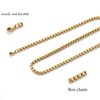 RWQIAN Men's Women's Stainless Steel Chain Silver/Gold/Black Venetian Chain Men's