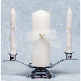 Daisy Bouquet Wedding Unity Candle Set: Candle Color: White