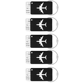 Luggage tag bag pendant flight travel pendant made of aluminium hidden address field in various Colours and quantities as a set of notrash2003